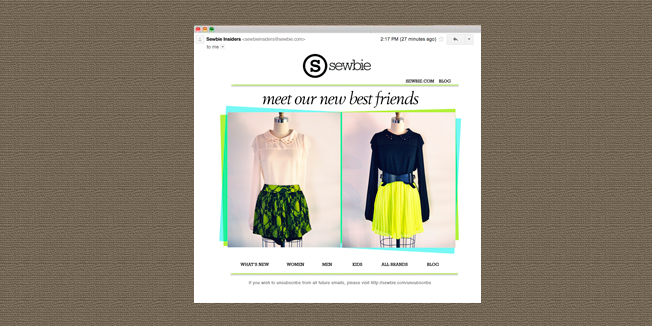 Sewbie Email